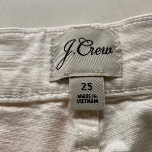 White wide leg J Crew summer pants